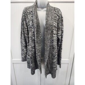 Northcrest Black White Striped Long Sleeve Sweater Womens Size XL